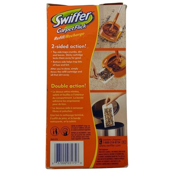 Swiffer CarpetFlick Cleaning Cartridge Refill Recharge 31 in Opened Box - Picture 2 of 4